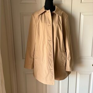 Dennis Basso | Water Resistant Button Front Jacket. XL. Pockets. Chic. Outerwear